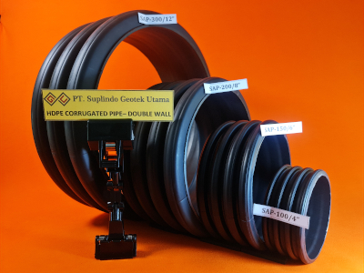 HDPE Corrugated Pipe (SW), Super-Drain: ID-100-150-200mm.